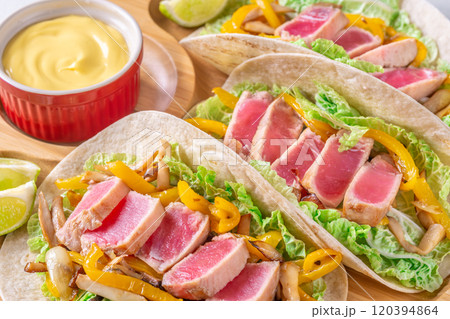 Fajitas with Tuna Fajitas with Tuna 120394864