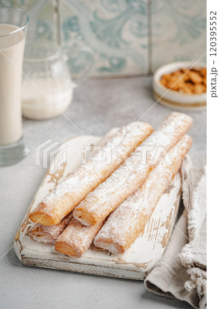 Fartons, typical sponge pastries of Valencia, Spain 120395552