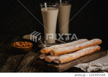 Fartons, typical sponge pastries of Valencia, Spain 120395588