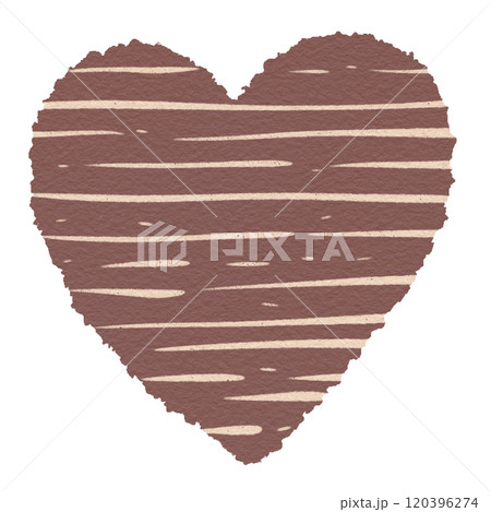 brown heart with strip  120396274