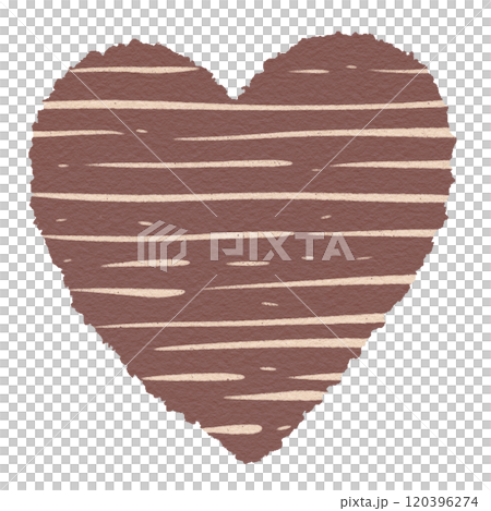 brown heart with strip  120396274