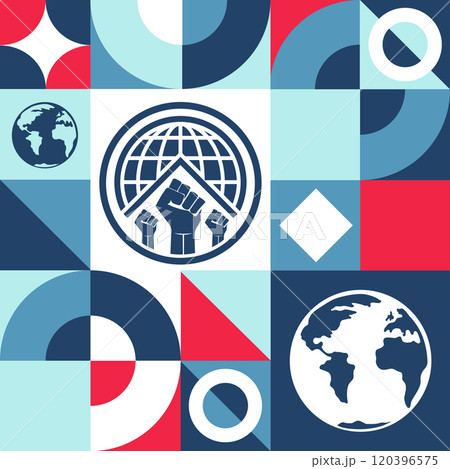 Human Rights Day. December 10. Seamless geometric pattern. Template for background, banner, card Human Rights Day. December 10. Seamless geometric pattern. Template for background, banner, card 120396575