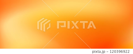 Warm orange yellow gradient background. Autumn color blurred wallpaper. Fall smooth gradation backdrop for banner, poster, leaflet, brochure, booklet. Vector abstract fiery template overlay 120396922