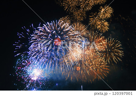 2024年の戸田橋花火大会といたばし花火大会の合同花火大会の風景 2024年の戸田橋花火大会といたばし花火大会の合同花火大会の風景 120397001