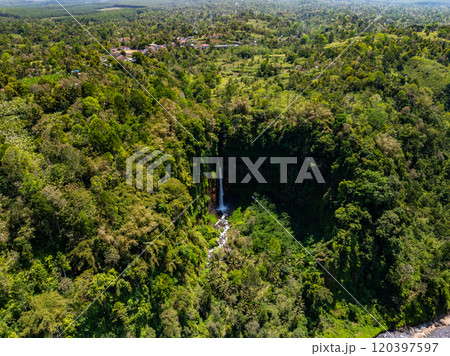 Amazing nature landscape view at East Java, Indonesia. Natural landscape background 120397597
