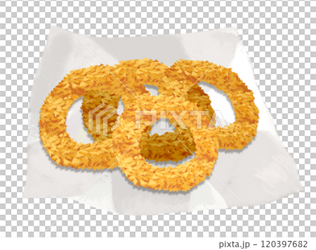 Onion rings (with paper liner) 120397682