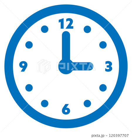 時計のアイコン 青 時計のアイコン 青 120397707