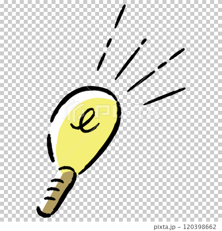 A simple and stylish hand-drawn fairy light bulb that expresses the emotion of inspiration and ideas A simple and stylish hand-drawn fairy light bulb that expresses the emotion of inspiration and ideas 120398662