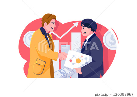 Two happy businessmen are shaking hands. Two happy businessmen are shaking hands. 120398967