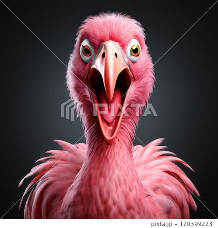 the AI Image Generator, Surprised Pink Bird With Wide Eyes the AI Image Generator, Surprised Pink Bird With Wide Eyes 120399223