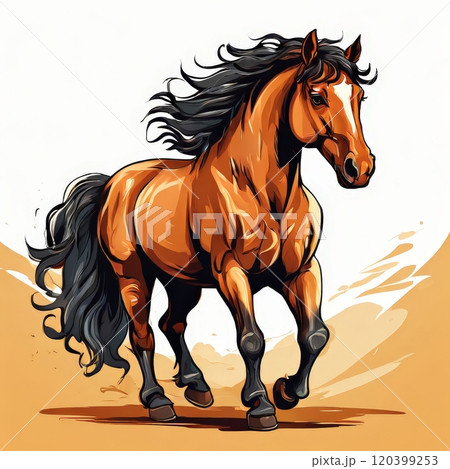 the AI Image Generator, beautiful horse 120399253