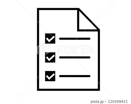 チェックリストのアイコン 120399421