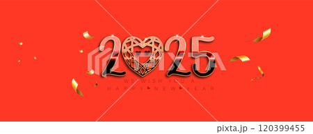 A cheerful New Year 2025 backdrop embellished with a festive and joyful A cheerful New Year 2025 backdrop embellished with a festive and joyful 120399455