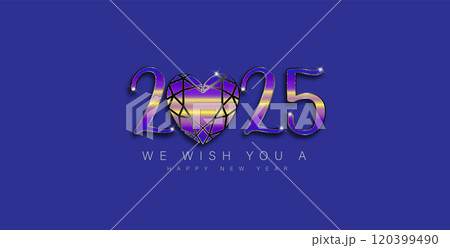 A cheerful New Year 2025 backdrop embellished with a festive and joyful 120399490