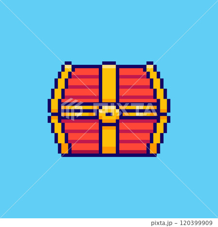 Pixel art Treasure Chest game asset design 120399909