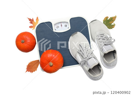 PNG, Autumn sports, sneakers with weights isolated on white background. PNG, Autumn sports, sneakers with weights isolated on white background. 120400902
