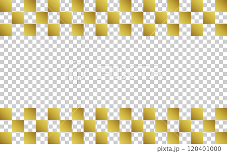 Horizontal background with checkered pattern on top and bottom (antique gold gradation) Horizontal background with checkered pattern on top and bottom (antique gold gradation) 120401000