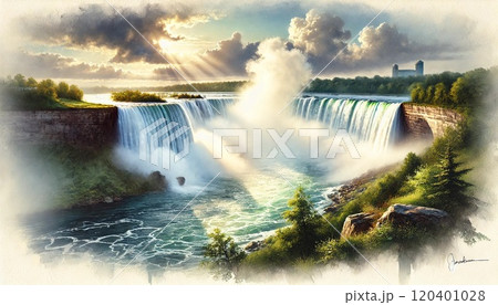 壮大なナイアガラの滝 120401028