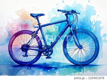 水彩タッチの自転車イメージ 120401878
