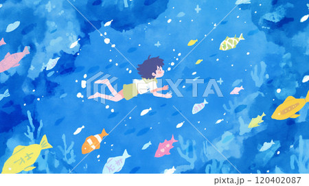 【風景・壁紙】海の中の冒険 120402087