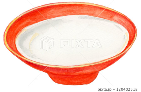 手描き水彩の白酒のイラスト 120402318