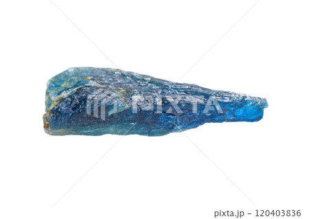 Natural Kyanite gemstone on white background Natural Kyanite gemstone on white background 120403836