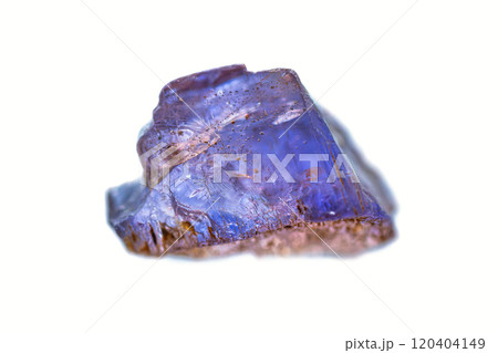 Closeup rough Tanzanite gemstone 120404149