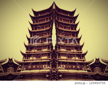 double image of pagoda 120404750