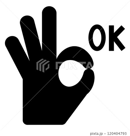 指でokのマーク 120404793