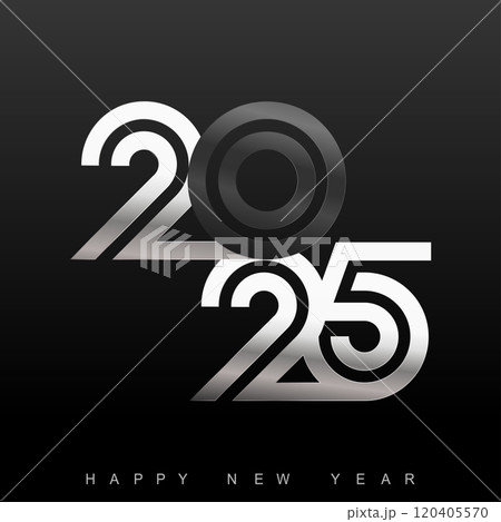 Elegant 2025 New Year Design. Luxurious New Year 2025 Greeting Vector 120405570