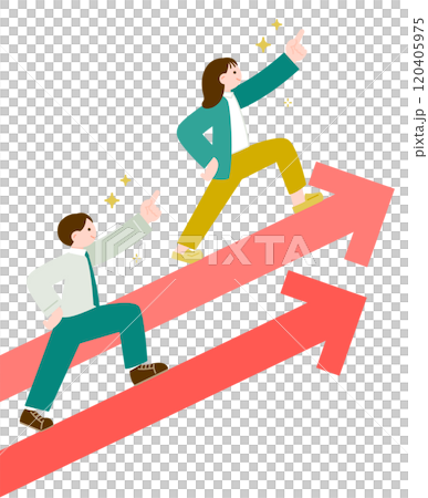 象徵成功和成長的商人插畫 120405975