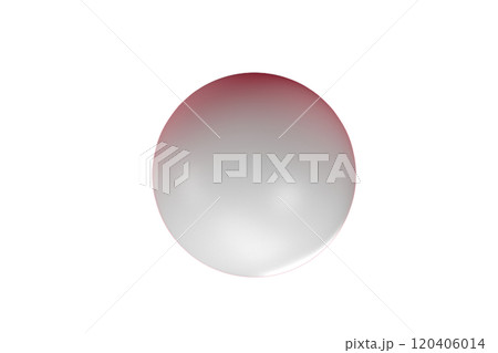 Realistic 3D glass ball with glares and highlights. Glossy volume white circle pearl effect. Transparent glass sphere isolated on grey. Spherical figure shape, crystal bubble. Vector illustration 120406014