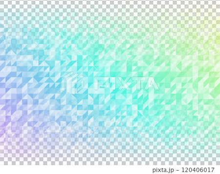 三角の幾何学模様を敷き詰めた背景（バックグラウンド）デザイン - レインボーカラー 120406017