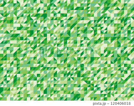三角の幾何学模様を敷き詰めた背景（バックグラウンド）デザイン - グリーン 120406018