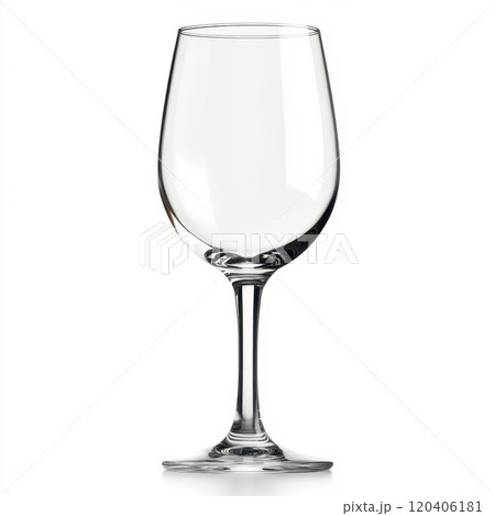 decorative crystal wine glass with tall stem, perfect for elegant dining. Its clear design enhances any table setting, adding touch of sophistication and charm 120406181