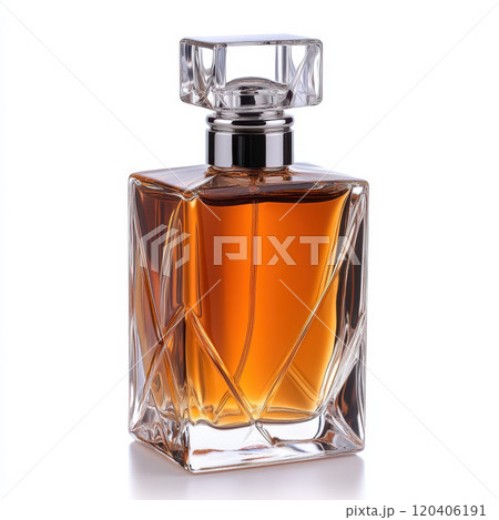 decorative glass perfume bottle with ornate stopper, showcasing rich amber liquid. This elegant piece adds touch of luxury to any vanity or collection decorative glass perfume bottle with ornate stopper, showcasing rich amber liquid. This elegant piece adds touch of luxury to any vanity or collection 120406191