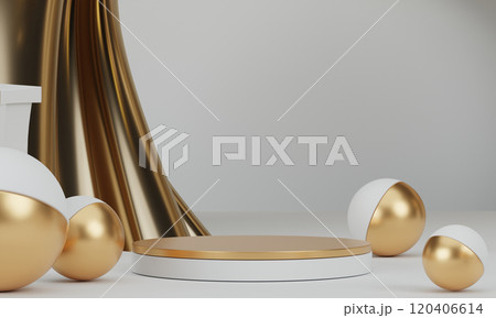 Theme Christmas product display stand minimal .3D rendering 120406614