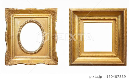 フレーム　額　額縁　水彩　油絵　西洋絵画　アート　芸術　コピースペース　背景　素材 120407889