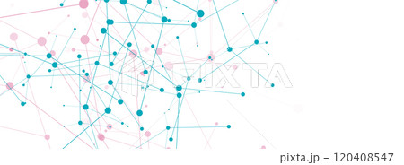 Abstract futuristic communication low poly molecules background 120408547