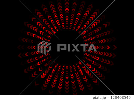 Dark red minimal circular arrows elements abstract geometric background 120408549
