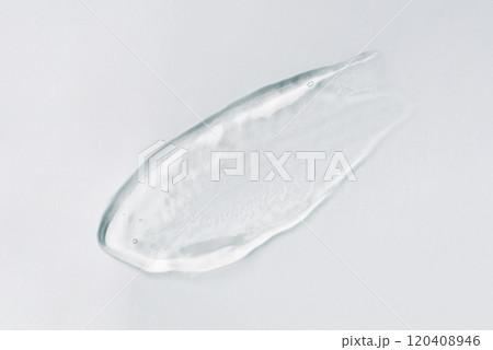 Transparent gel texture on a white background. 120408946