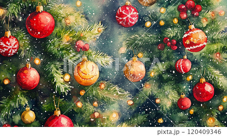 クリスマスツリーのイラスト 120409346