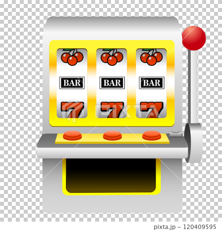 Slot machine illustration with texture BAR alignment 120409595