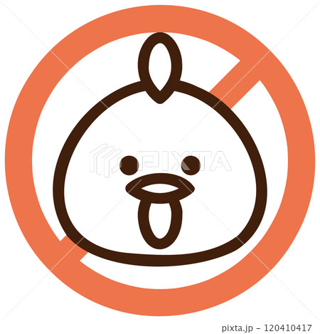 鶏　不使用マーク　禁止 120410417