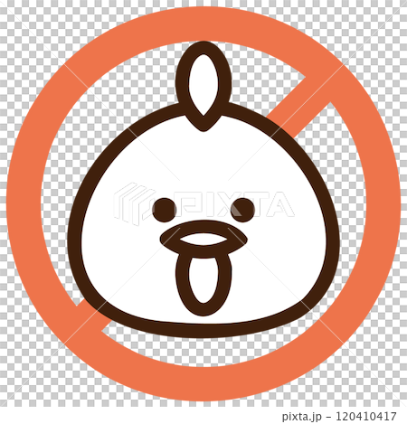 鶏　不使用マーク　禁止 120410417