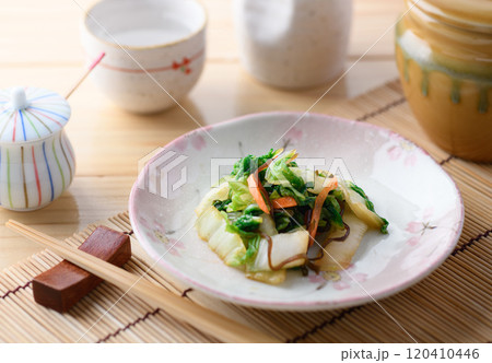 自宅で簡単♪ 白菜と塩昆布の浅漬け 120410446