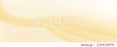 しなやかなウェーブバナー背景素材　テクノロジー　ビジネス　黄色 120410479