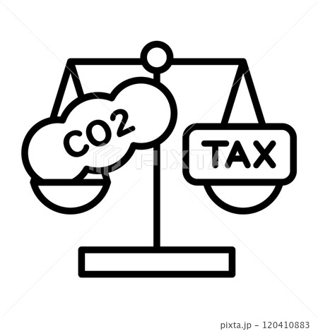 炭素税のイメージアイコン。 120410883