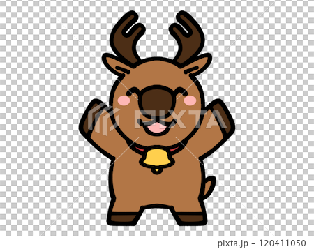 Cute reindeer illustration material Cute reindeer illustration material 120411050