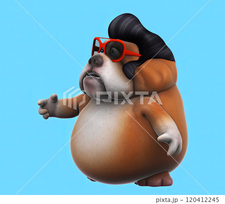 Fun 3D cartoon character illustration 120412245